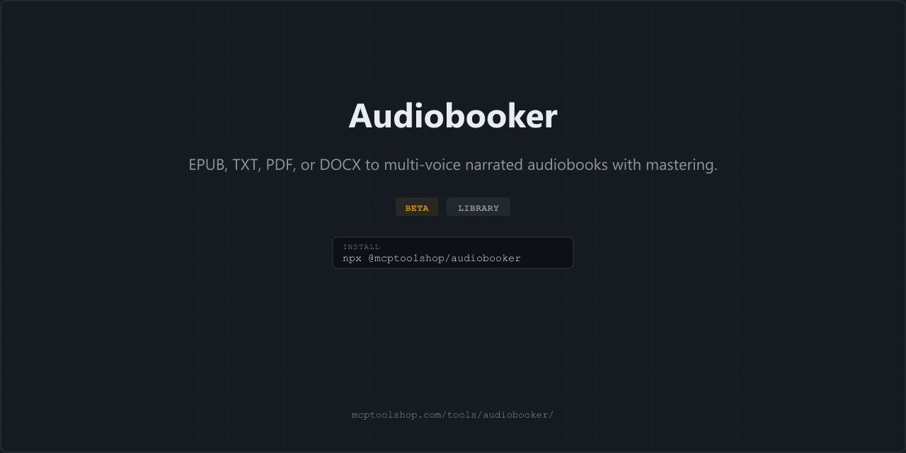 Audiobooker screenshot