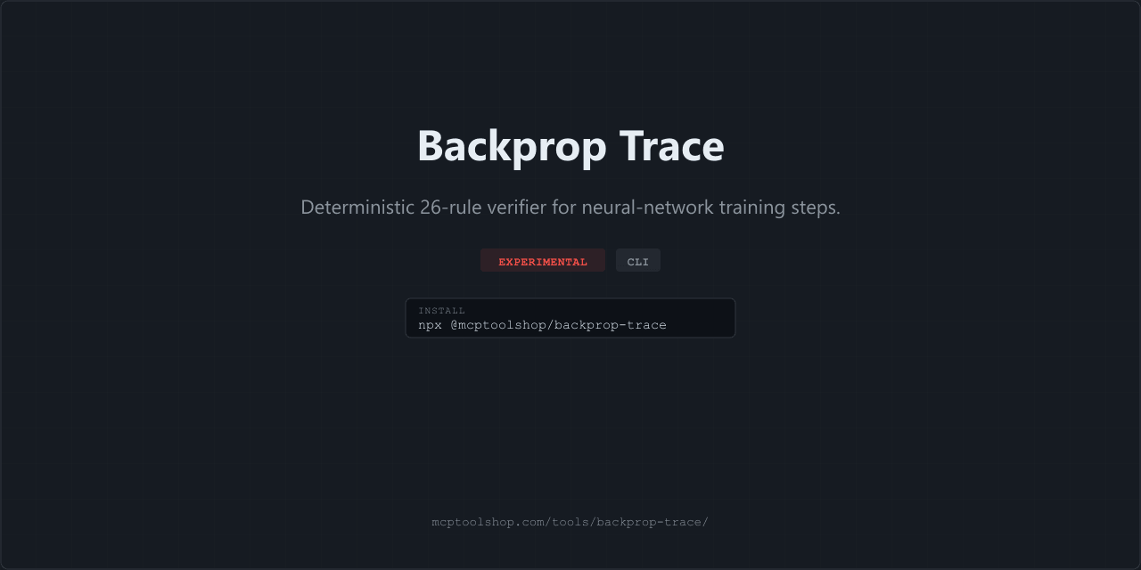 Backprop Trace screenshot