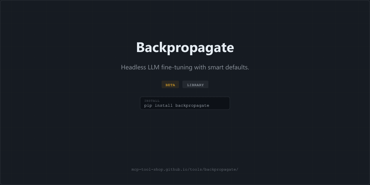 Backpropagate screenshot