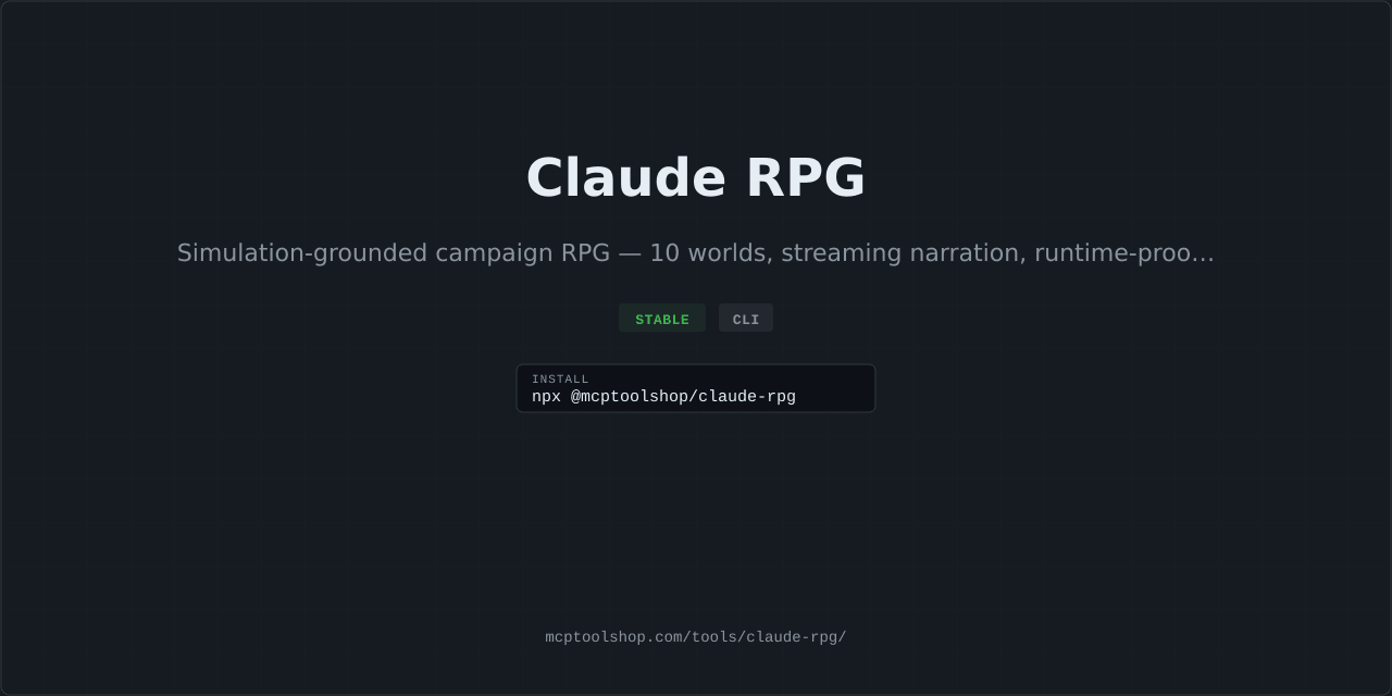 Claude RPG screenshot