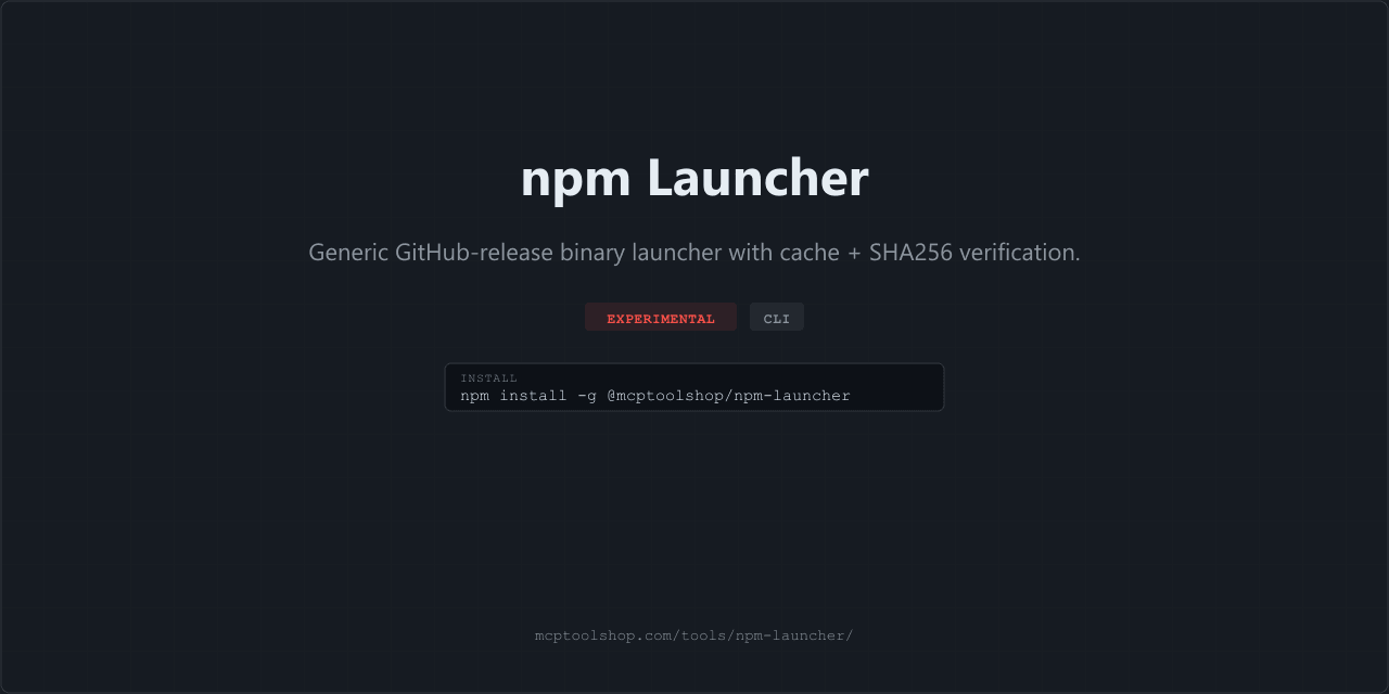 npm Launcher screenshot