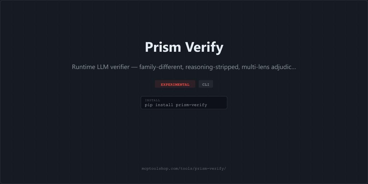 Prism Verify screenshot