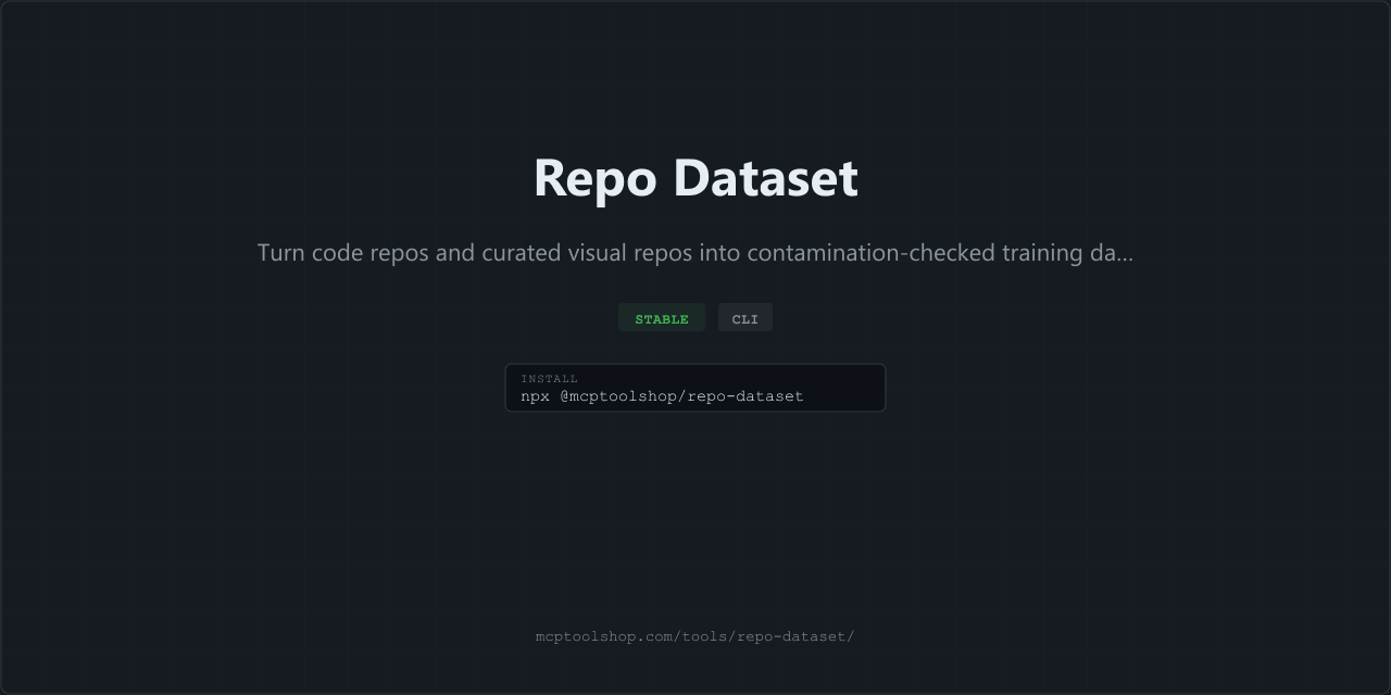Repo Dataset screenshot