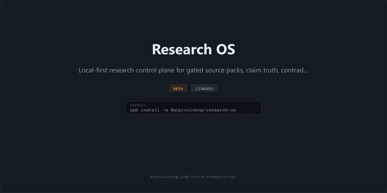 Research OS screenshot