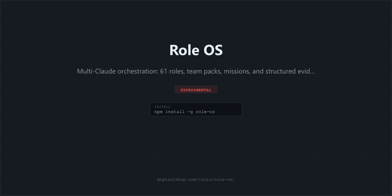Role OS screenshot