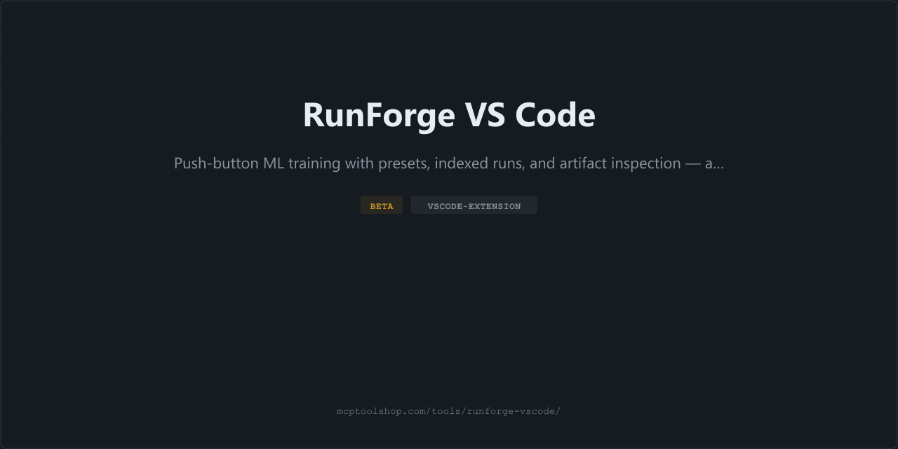 RunForge VS Code screenshot