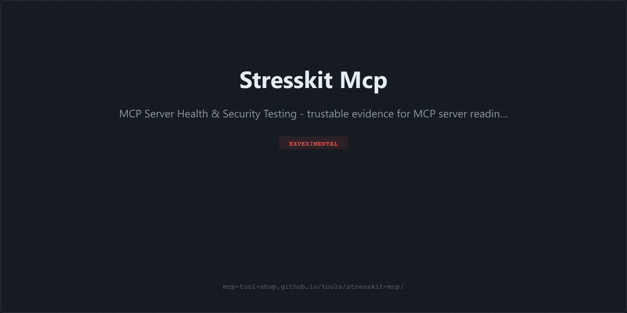 StressKit MCP screenshot
